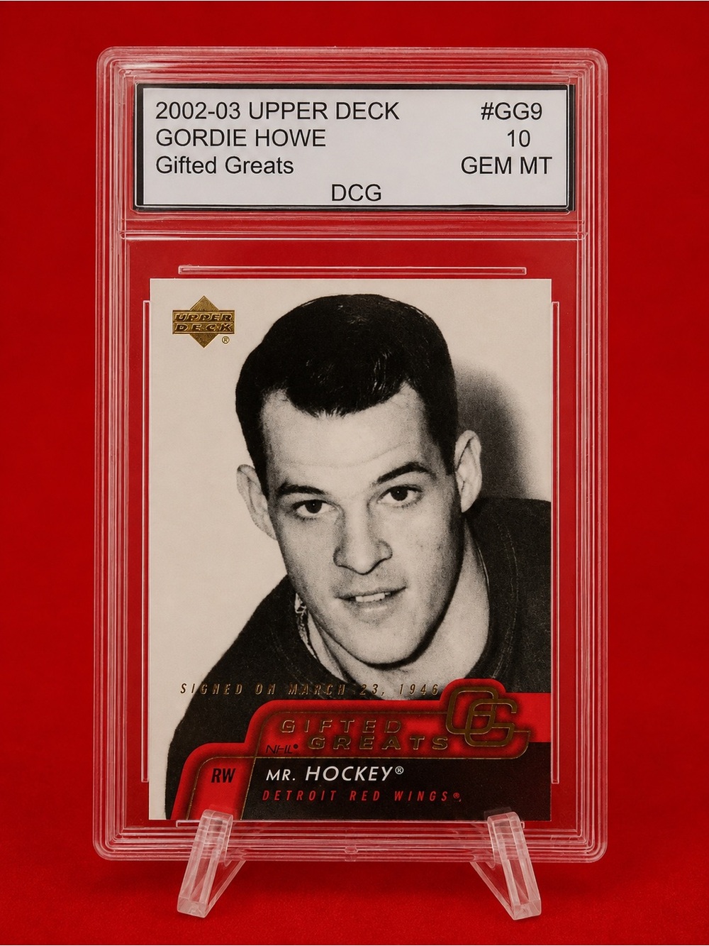 2002-03 Upper Deck Gordie Howe Gifted Greats Trading Card - Detroit Red Wings